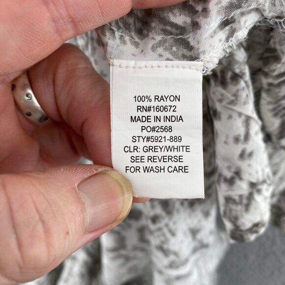 Blue Island Dress Womens Small Gray Snakeskin Fit & Flare Mini Ruffle Cover Up - Picture 6 of 11